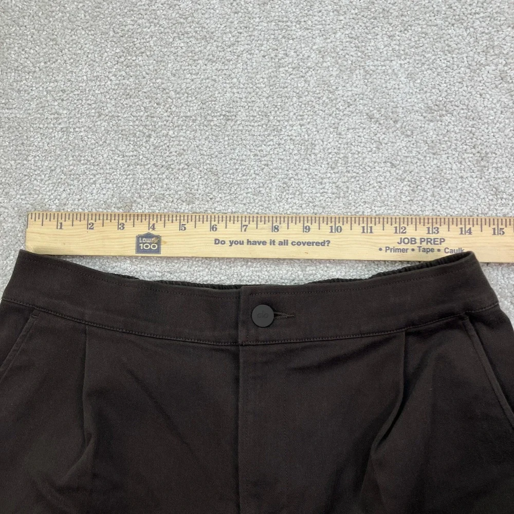 Alo Yoga Women's Wide Leg Trouser Pants Espresso Brown Elastic Back Waist 30x31